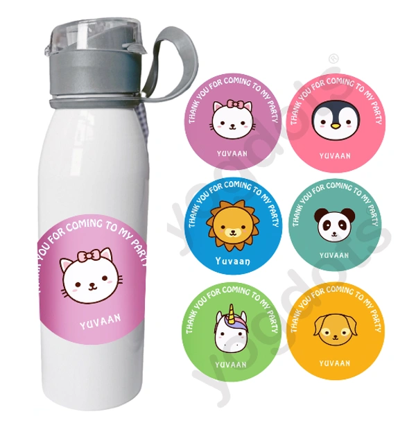YOGDOTS Personalized Return Gift Metal Sippers - 600 ML, White